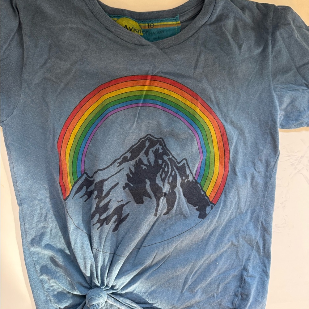 Aviator Nation Blue and Red Short Sleeve Tee